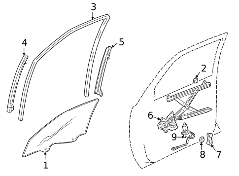 Front Door for 1999 Toyota Camry #1