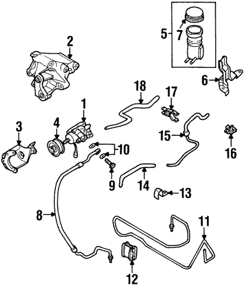 Pump & Hoses for 2001 Isuzu Rodeo Sport #0