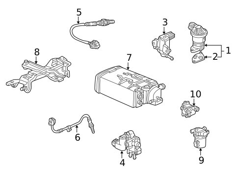 Emission Components for 2000 Honda Accord #2