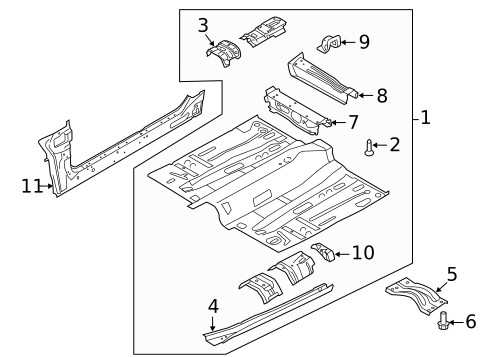 Floor & Rails for 2016 Ford Escape #0