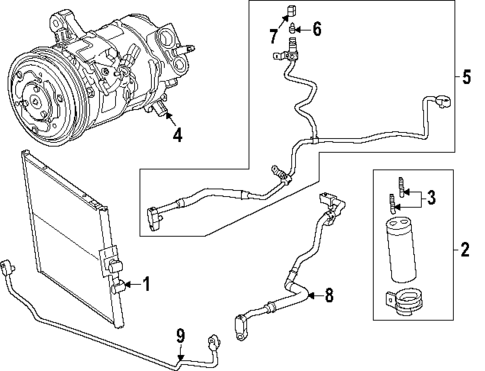 Condenser, Compressor & Lines for 2024 Chevrolet Corvette #0