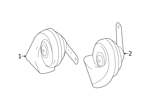 Horns for 2016 Mercedes-Benz GLE450 AMG #0