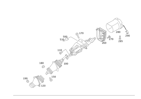 Steerg. Column Jacket Tube & Steerg. Shaft for 2006 Mercedes-Benz CLS55 AMG #0