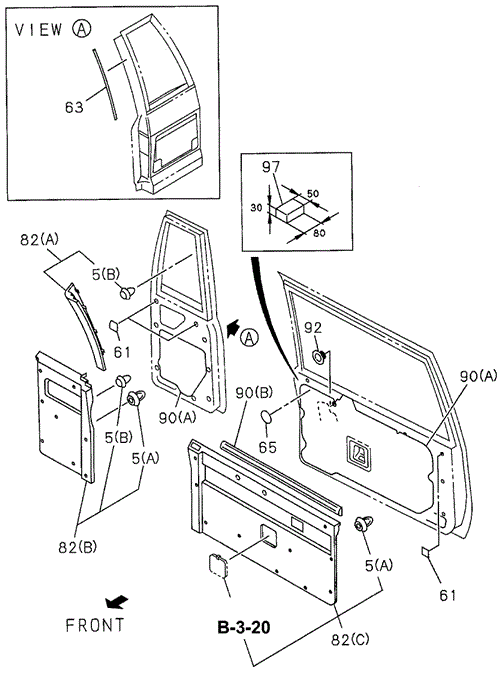Tailgate Trim for 1997 Acura SLX #0