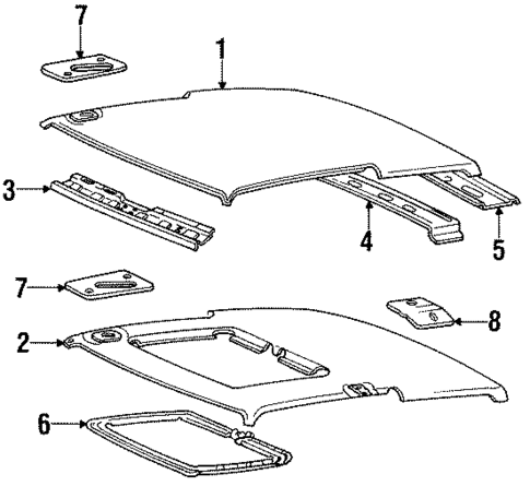 Roof for 1993 Hyundai Scoupe #0