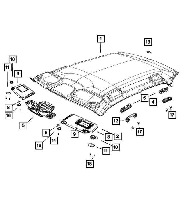 1RH99DX9AA - : Visor Bracket Cover, Left for Mopar Image