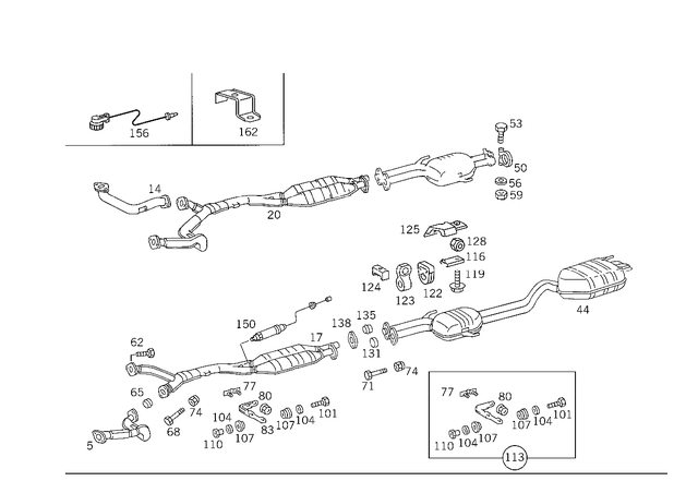 1404902919 - Exhaust System: Exhaust Pipe for Mercedes-Benz: 400SEL, 500SEL Image image