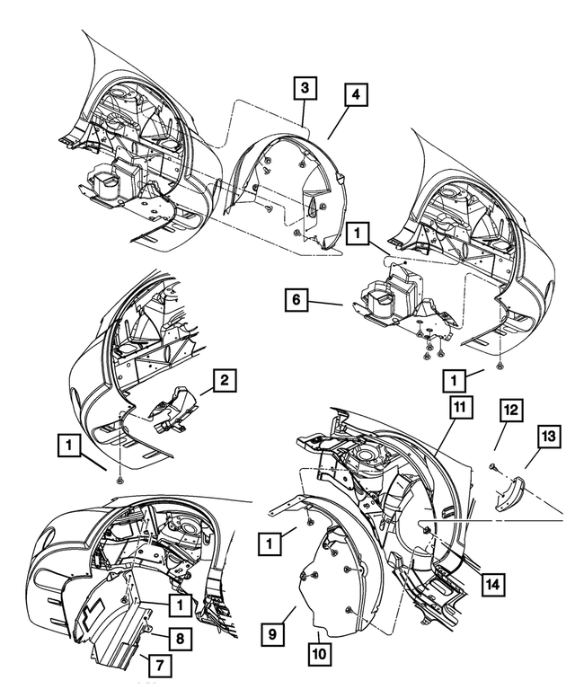 4878080AB - Body Sheet Metal Except Doors: Engine Shield for Mopar Image image