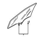 73300SNAA12 - : Door Glass for Honda: Civic Image