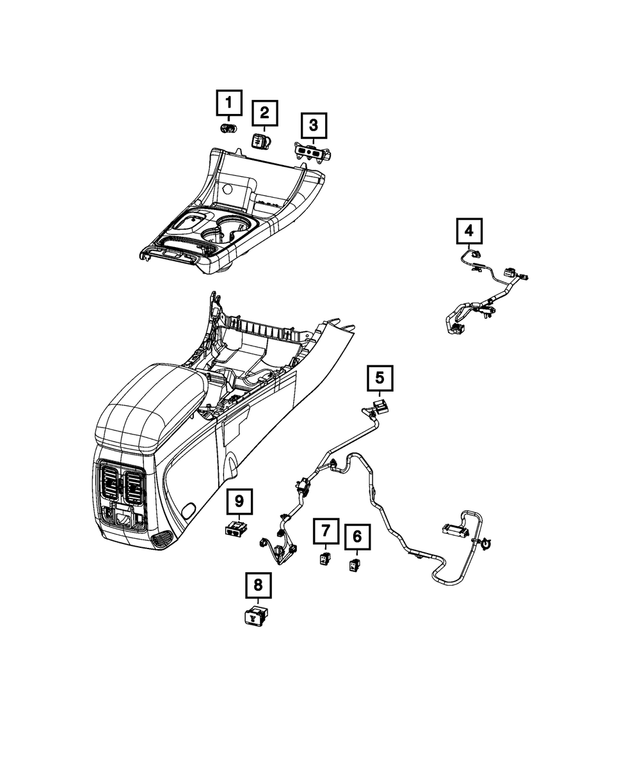 68381785AA - Electrical: Console Wiring for Mopar Image image