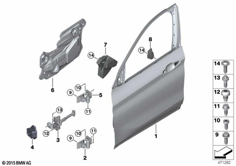 Door, Front for 2016 BMW X1 28iX #0