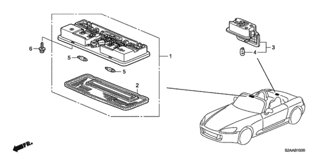 Interior Light for 2008 Honda S2000 #0