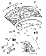 68079056AE - Body Sheet Metal Except Doors: Hood for Mopar Image