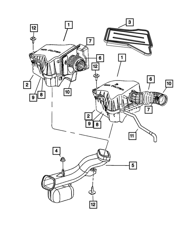 5510000AD - : Clean Air Hose for Mopar Image