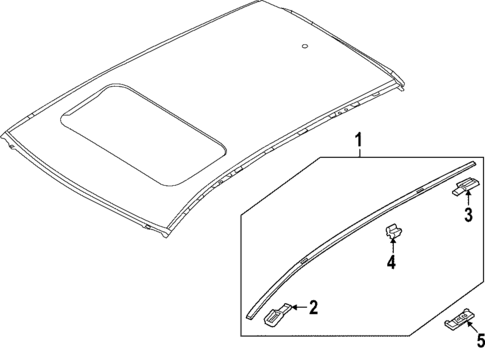 Exterior Trim - Roof for 2023 Mazda MX-30 EV #0