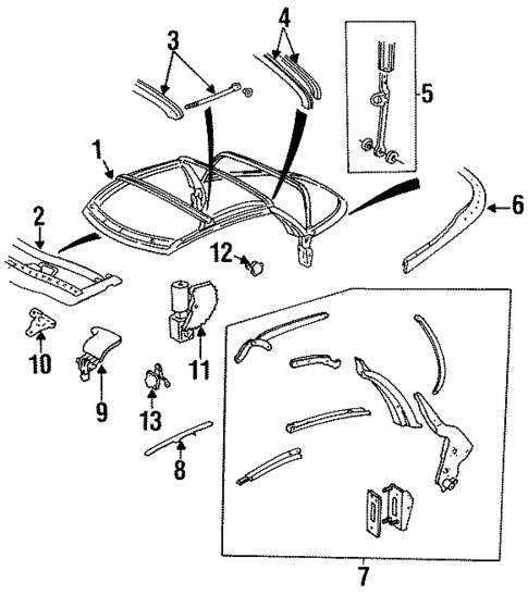 Convertible Top for 1996 Saab 900 #0
