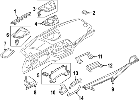 Instrument Panel Components for 2022 BMW 430i Gran Coupe #0