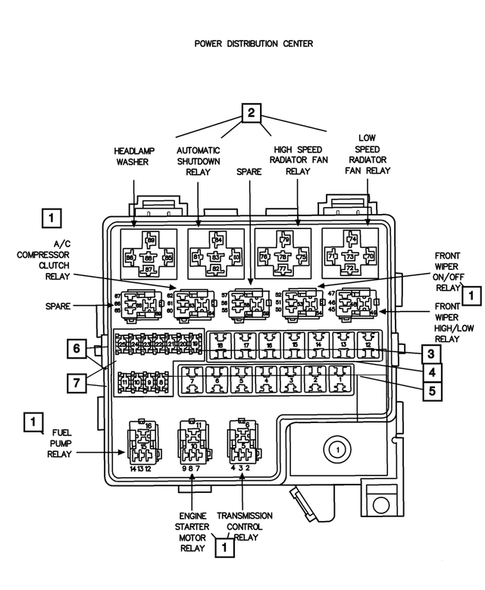 Relays for 2001 Chrysler Sebring #0