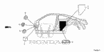 74514T3LA00 - Interior/Bumper: SEAL, R. QUARTER HOLE for Honda Image