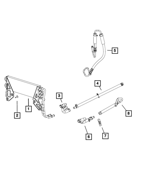 Power Steering Hoses for 2017 Ram 2500 #1