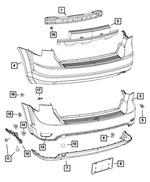 68088783AB - Frame, Bumper and Fascia: Rear Energy Absorber for Mopar Image