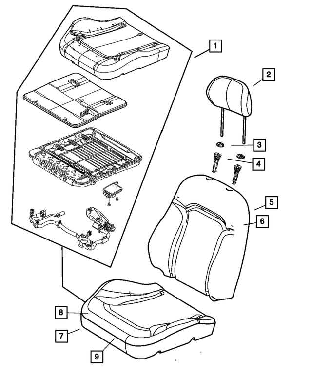 « 5066563AA – Interior Trim : Appui-tête Manchon pour Mopar Image »