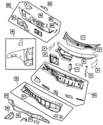 4719620AB - Body Sheet Metal Except Doors: Plenum Reinforcement for Mopar Image