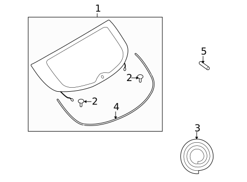 Glass - Lift Gate for 2009 INFINITI EX35 #0
