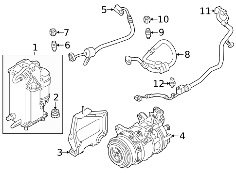 Condenser, Compressor & Lines for 2017 BMW 740e xDrive #0
