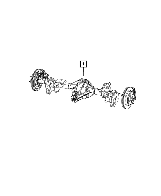 68334753AG - Differential and Drive Line: Rear Complete Axle Assembly for Mopar Image