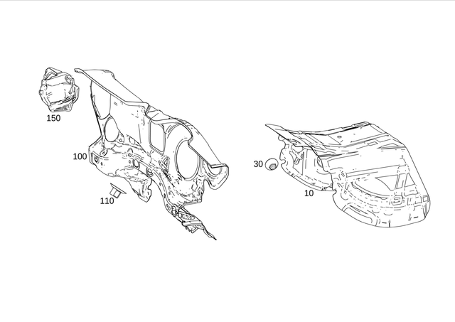 247682270064 - Panelling: Dampening, Transm. Tunnel for Mercedes-Benz Image image