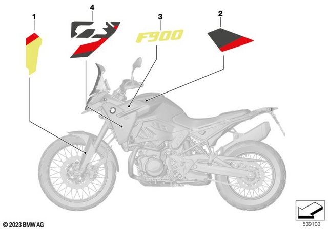 Stickers, Labels, Adhesive Film Strips for 2024 BMW-Motorrad