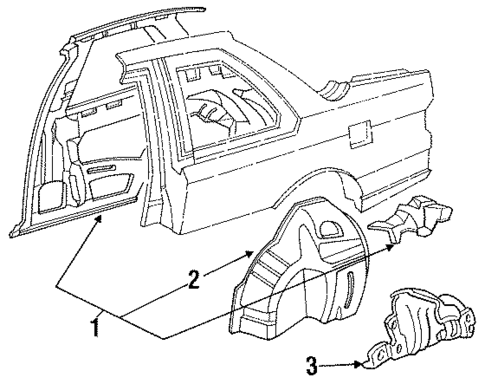 Inner Structure for 1990 Honda Accord #1