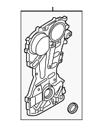 213502GGA0 - Engine: Timing Cover for Hyundai: Kona N, Santa Fe, Santa Fe Sport, Sonata, Tucson, Veloster N Image