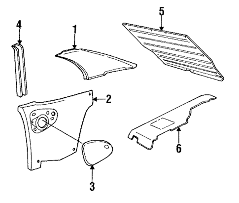 Interior Trim - Quarter Panels for 1990 Saab 900 #0