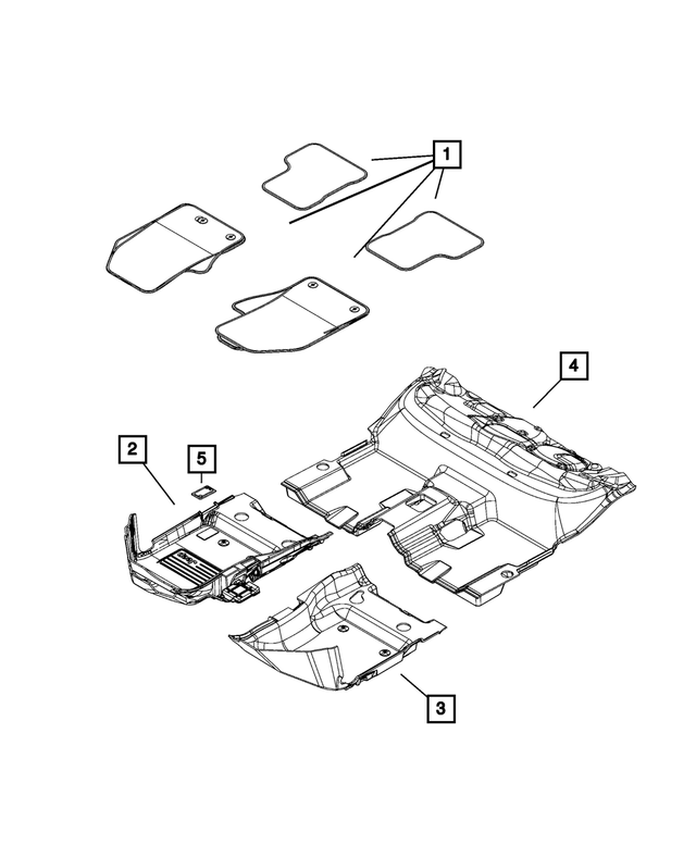 6AQ33U1YAA - Interior Trim: Front Floor Carpet for Mopar Image