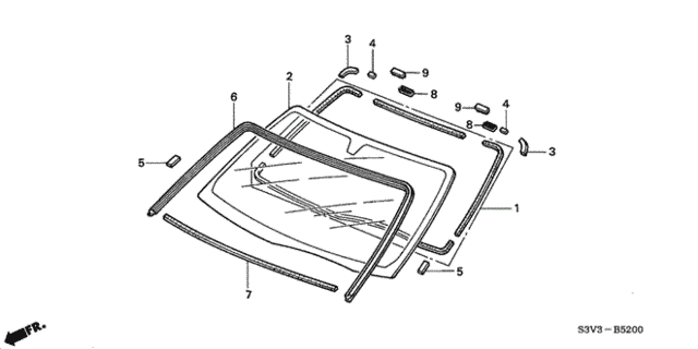 Front Windshield for 2006 Acura MDX #0