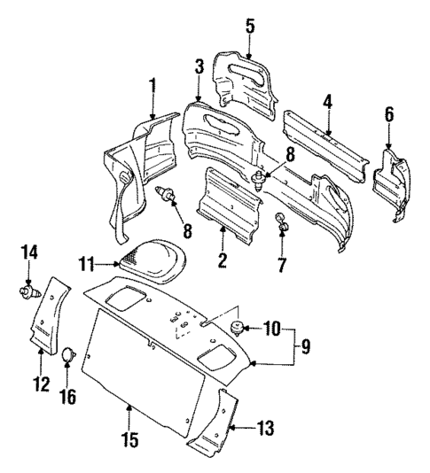 Interior Trim for 1995 Mitsubishi Mirage #0