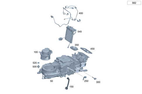 Heating/Air Conditioning System in Rear Passenger Compartment for 2025 Mercedes-Benz S500 #0