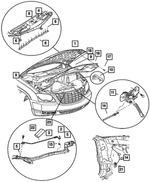 5054088AI - Body Sheet Metal Except Doors: Hood Prop Rod for Mopar Image