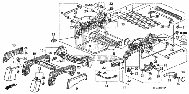 Front Seat Components (L.) (Manual Height) (-'07) for 2007 Honda Odyssey #0
