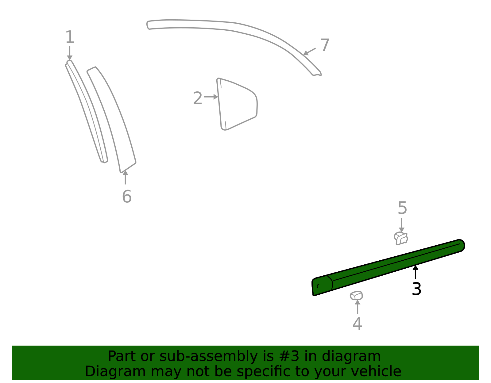 87732-3C200XX - Body Side Molding 2003-2006 Kia Optima | Kia.Parts Store