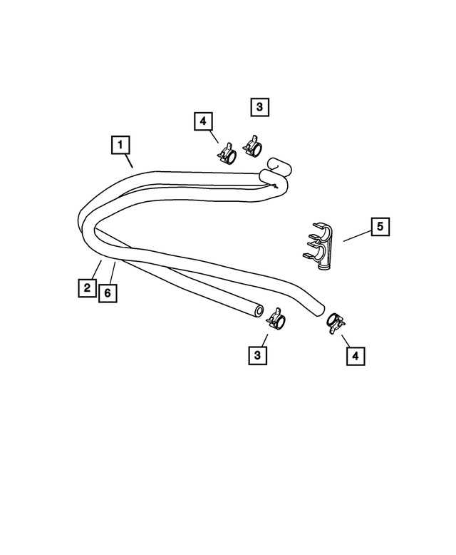 55036384AD - : Heater Return Hose for Mopar Image