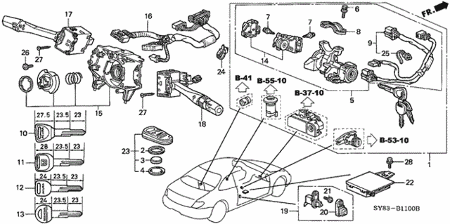 Combination Switch (1) for 1997 Acura CL #0