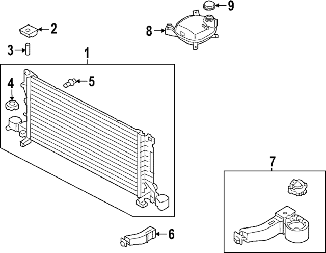 32339601 - : Radiator for Volvo: C40 Recharge, EC40, EX40, XC40 Recharge Image