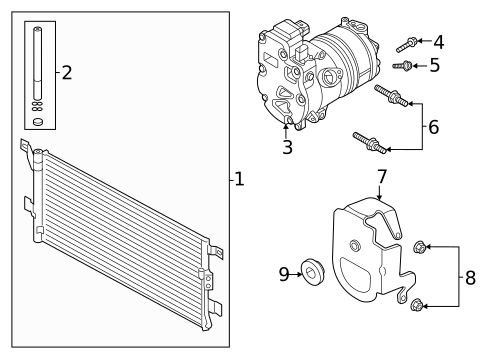 Condenser, Compressor & Lines for 2022 Audi A7 Sportback #0