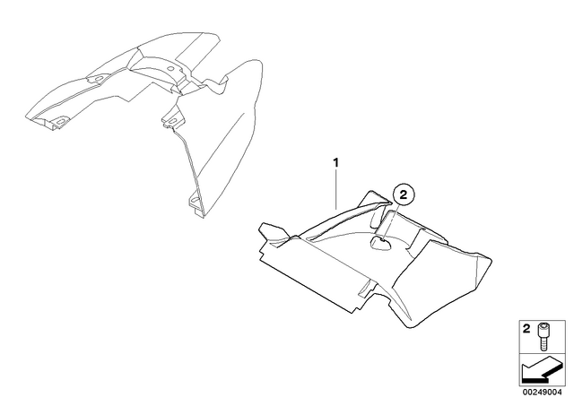 71607697281 - : Mudguard Rear for BMW-Motorrad Image