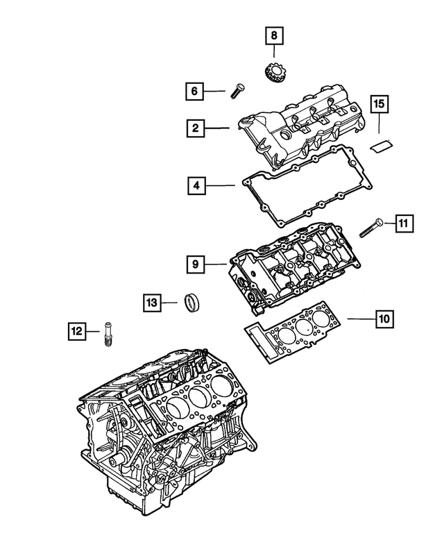 4663704AB - Engine 2.7L Six Cylinder: Cylinder Head Cover for Mopar Image