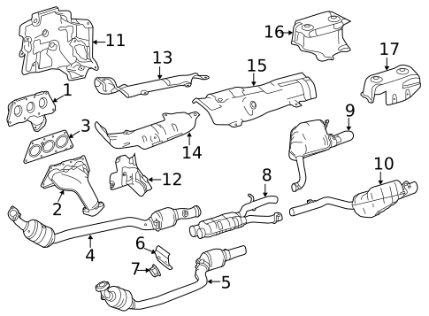 Exhaust Manifold for 2014 Mercedes-Benz SLK350 #0