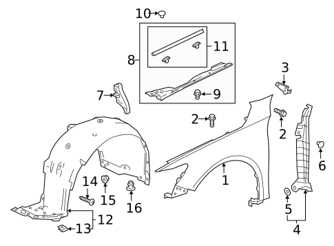 Fender & Components for 2021 Honda Accord #0